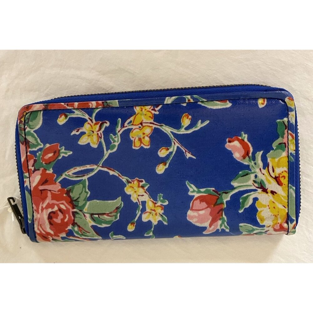 April Cornell Oil Cloth‎ Clutch Wallet 7" x 4"  Floral Pattern Zip Around NWT - Picture 4 of 7